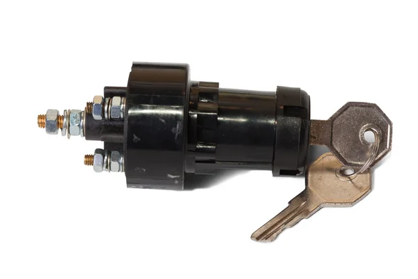 Ignition switch with ignition key — Stock Photo, Image