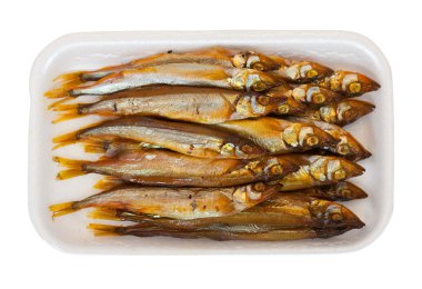 Golden smoke-dried fish clipart