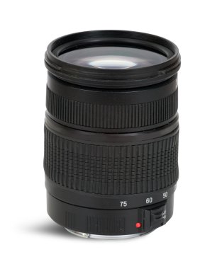 Photo lens. isolated on white with clipping path clipart