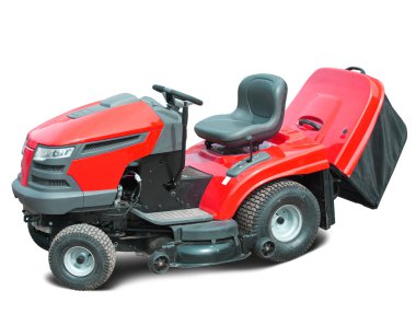 Red lawn mower clipart