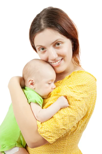 Happy mother with her newborn baby — Stock Photo, Image
