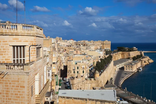 Vista Valletta Grand Harbour Malta — Fotografia de Stock