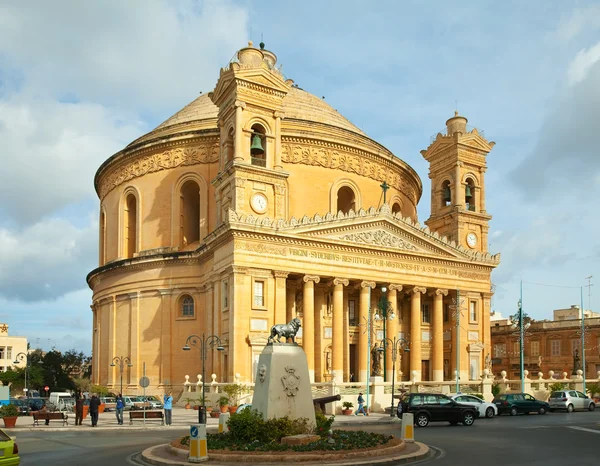 Mariánský kostel v mostě. Malta — Stock fotografie