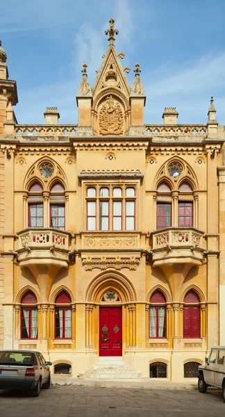 Casa Neogotica Mdina Malta — Foto Stock