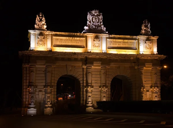 Floriana Gate di notte — Foto Stock