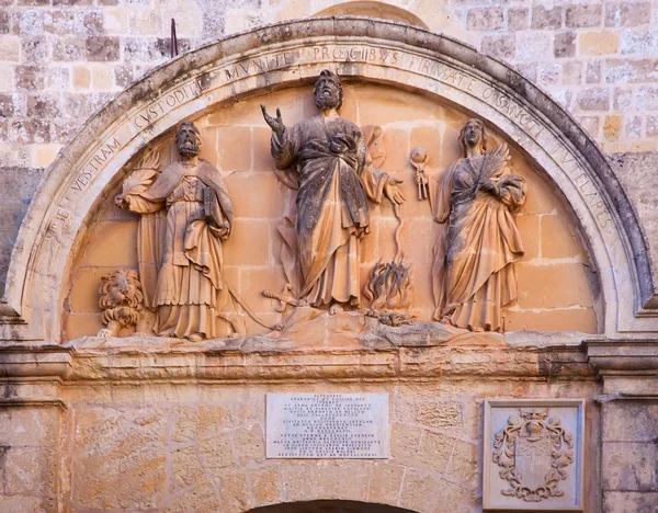 Detail Van Poort Mdina Stad Malta — Stockfoto