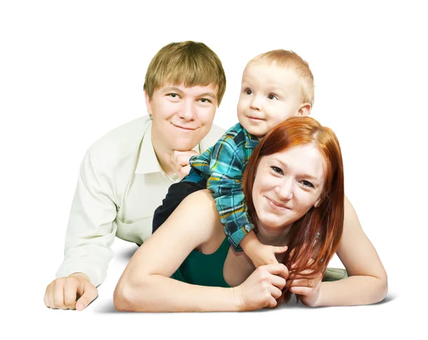 Szczęśliwa rodzina od trzech — Zdjęcie stockowe