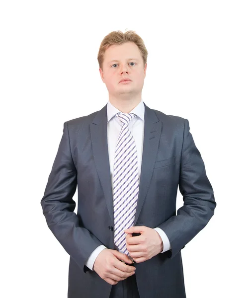Mann Business Outfit Isoliert Über Weiß — Stockfoto