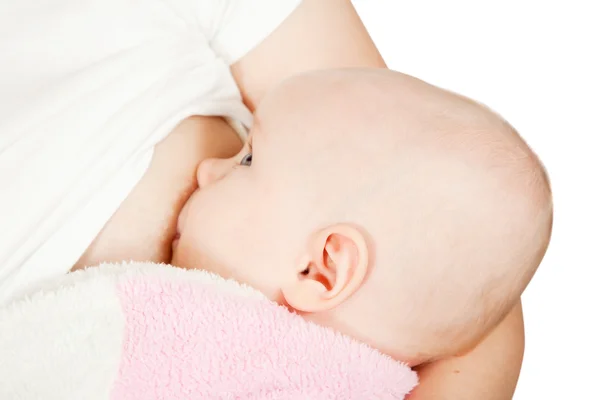 Małe dziecko, karmienie piersią — Zdjęcie stockowe