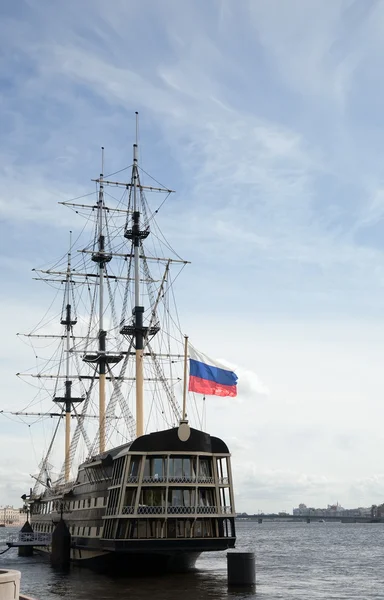 Vintage Ship Harbor Petersburg Russia — Stock Photo, Image