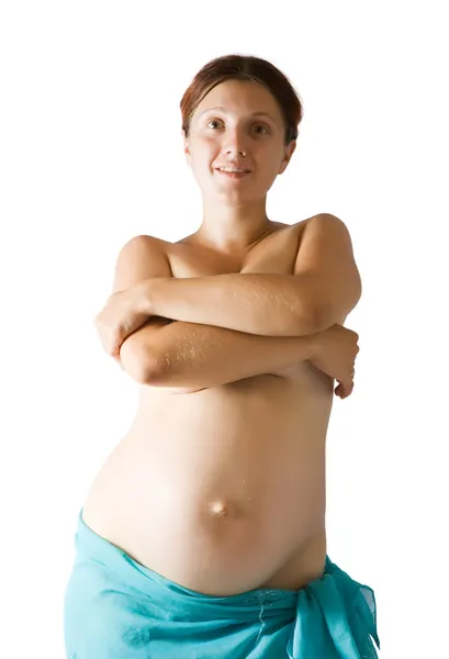 8 months pregnant woman — Stock Photo, Image