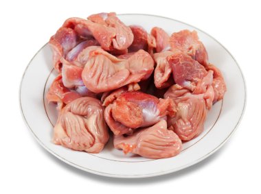 Raw fresh chicken gizzard clipart