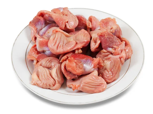 Syrové čerstvé kuřecí žaludek — Stock fotografie