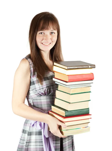 Chica joven con libros — Foto de Stock