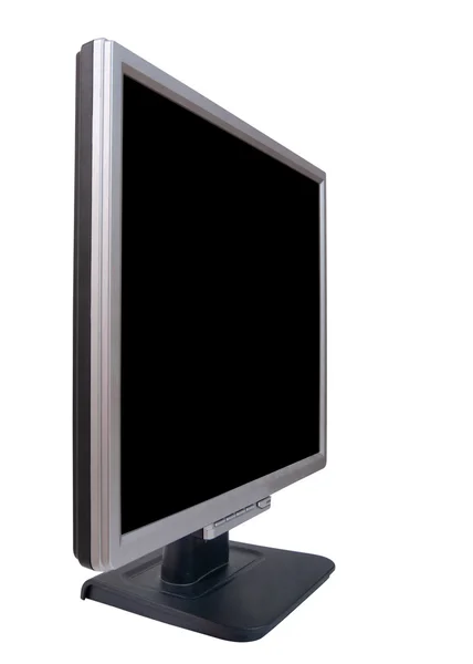 电脑液晶显示器 与剪切路径在白色背景上孤立 — 图库照片