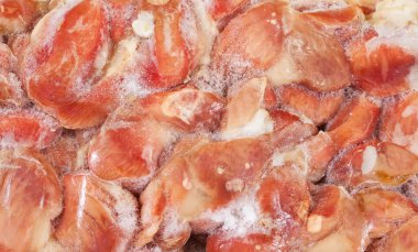 Raw frozen chicken gizzard clipart