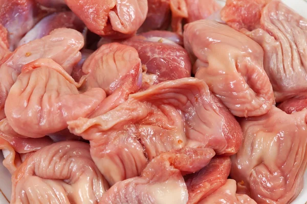 Surowego kurczaka żołądkiem — Zdjęcie stockowe