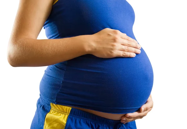 Estómago de la mujer embarazada —  Fotos de Stock