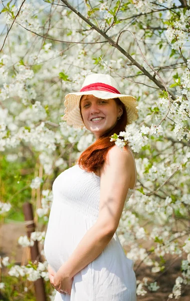 6 hónapos terhes nő — Stock Fotó