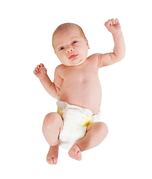 Pequeño bebé sobre blanco —  Fotos de Stock