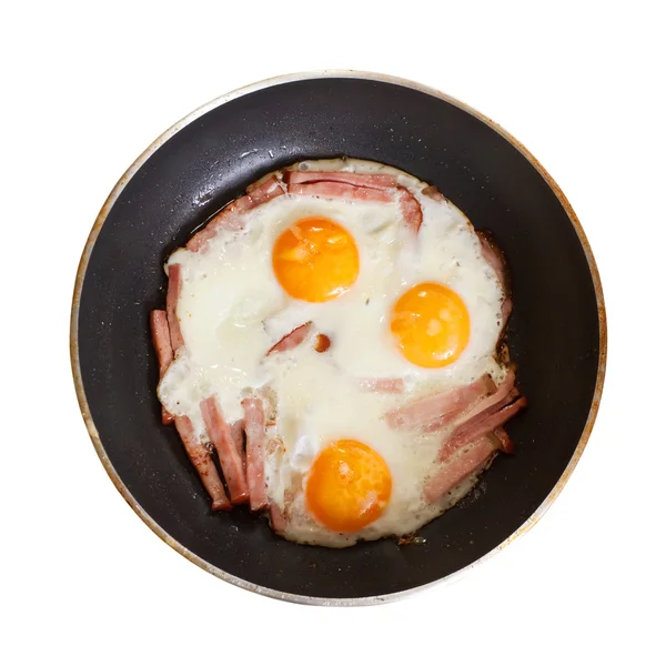Jaja smażone z boczkiem — Zdjęcie stockowe