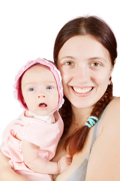 Šťastná matka s malou dcerou — Stock fotografie