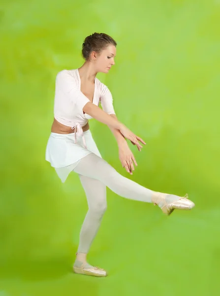 Kobieta tancerz w Baletki — Zdjęcie stockowe
