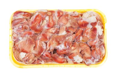 Raw frozen chicken gizzard clipart