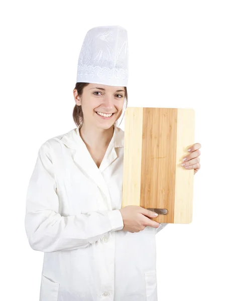 Cook with cutting board — Stock Photo, Image