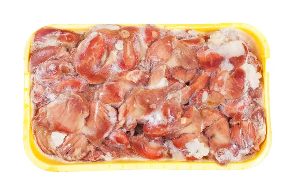 プレーン テキスト冷凍鶏肉砂肝 — ストック写真