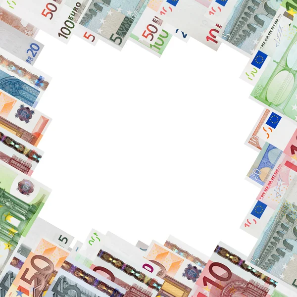 帧从许多欧元纸币 — 图库照片