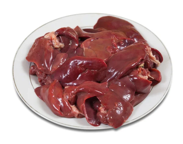 Raw fresh chicken liver — Stock Photo, Image