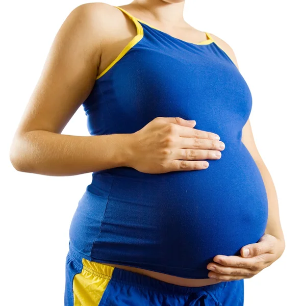 Maag van zwangere vrouw — Stockfoto
