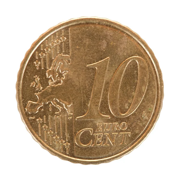 Zehn-Euro-Cent-Münze — Stockfoto
