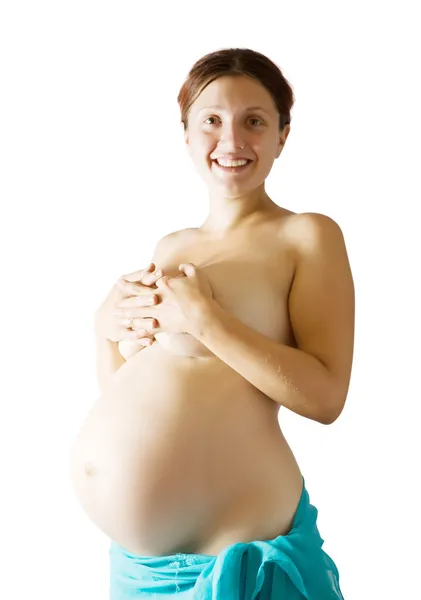 8 hónapos terhes nő — Stock Fotó