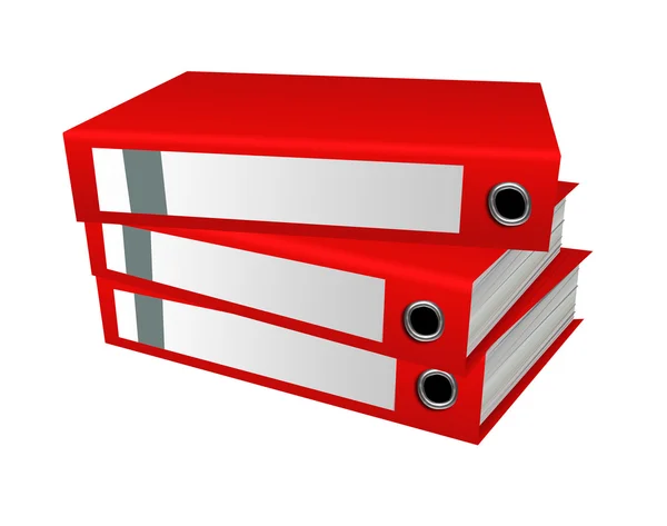 Red office folders — Stock Photo, Image