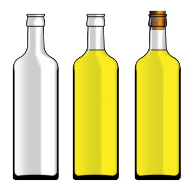 Set of different bottles