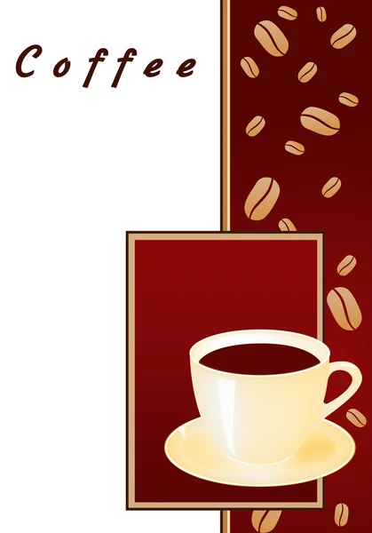 Kaffeebecher auf abstraktem Hintergrund — Stockfoto