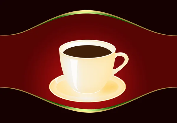 Bir arka plan üzerine kahve bir fincan — Stok fotoğraf