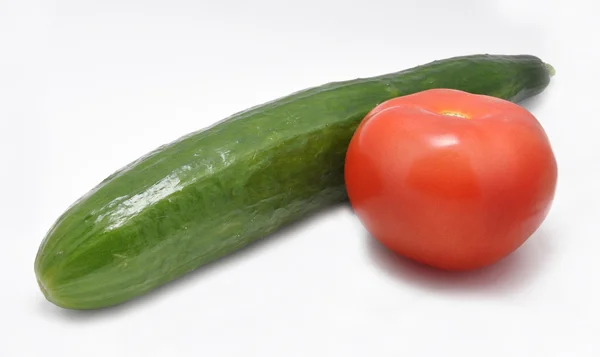 stock image Cucumber and tomato