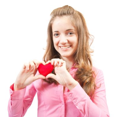 Teen with heart clipart
