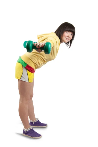 Kobieta wykonując nosić siłowni — Zdjęcie stockowe