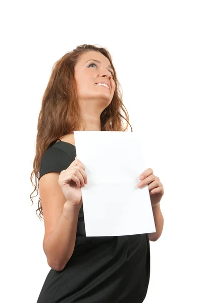 Businesswoman with document — Stock Photo, Image