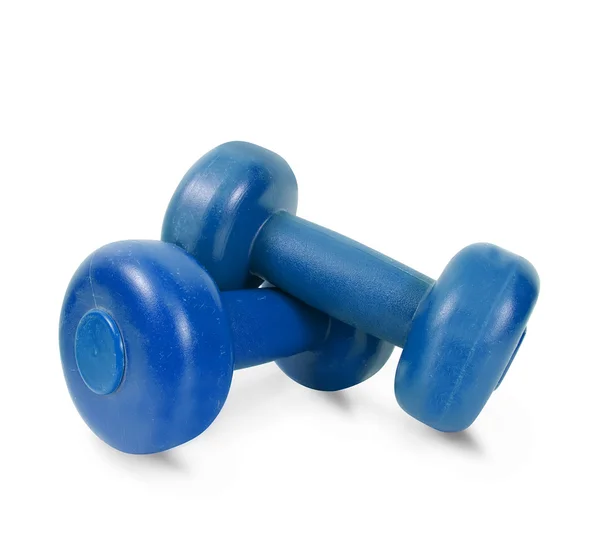 stock image Two green dumbbell