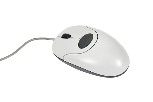 Optical wheel mouse over white — Stock Photo, Image