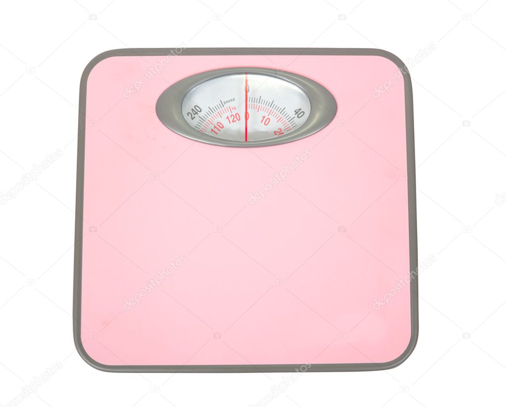 Pink Weighing Scales Isolated Stock Photo by ©Daria_Filim 3169941