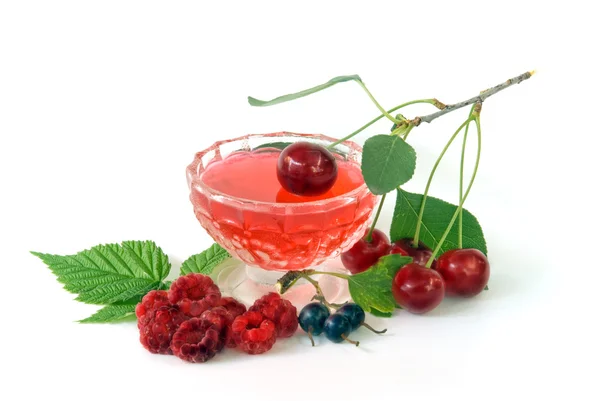 Jelly with fruits — Stock Photo, Image