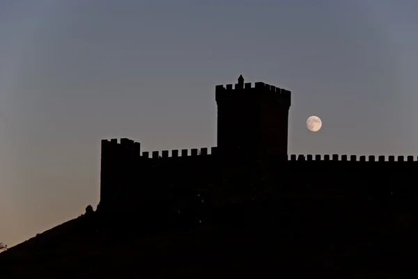 Fortress and moon — Stock Photo, Image