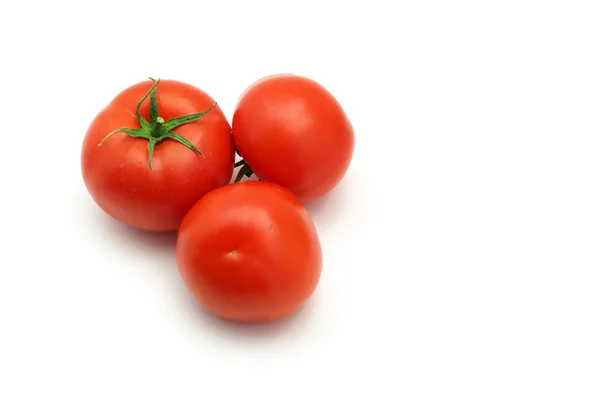 Tres tomates aislados — Foto de Stock