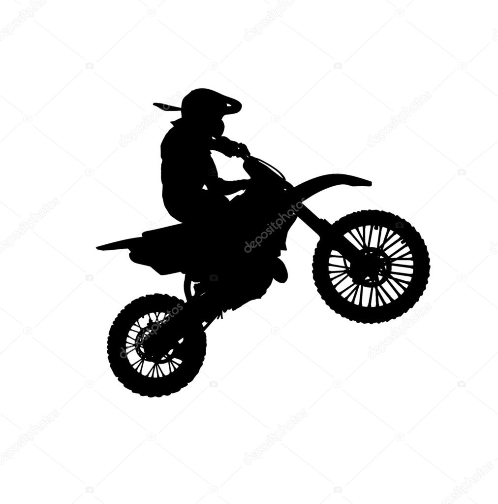 Silhouette of motorcycle